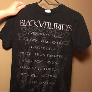 Black Veil Brides Faithless Lyric tee